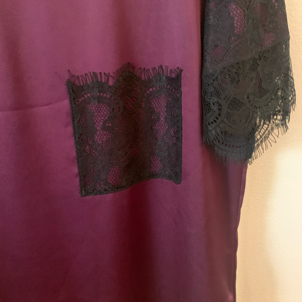 Rachel Roy silky dress with lace detail